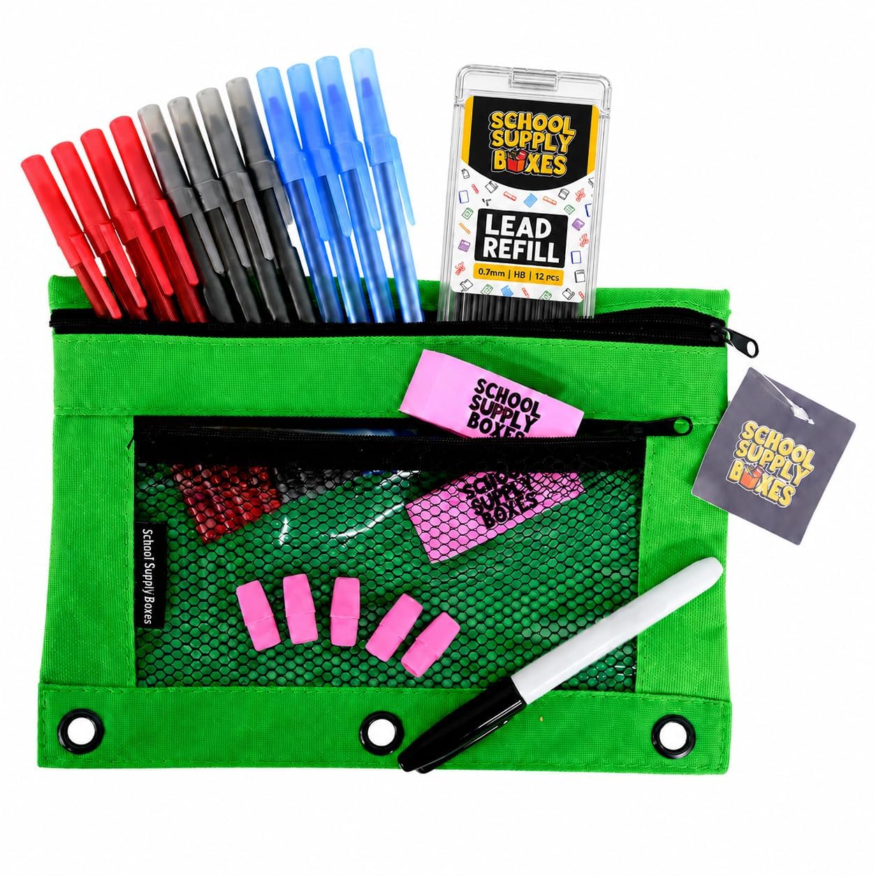 Ensemble ultime pour l'école secondaire et universitaire | 1 boîte – 93 pièces par boîte | School Supply Boxes – Essentiels pour la rentrée scolaire | Comprend des cahiers, des intercalaires, des