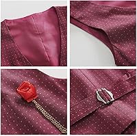 Vista 5 de Nwada Traje para niños pequeños, camisa de vestir con corbatín, pantalones de vestir, conjuntos de traje de caballero para niños