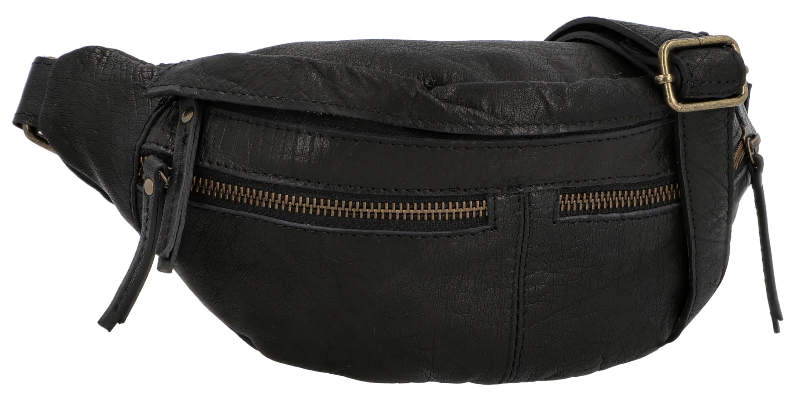 Gusti marsupio in pelle - Acton borsa a tracolla da donna e da uomo per festival borsa da cintura alla moda vintage nero pelle