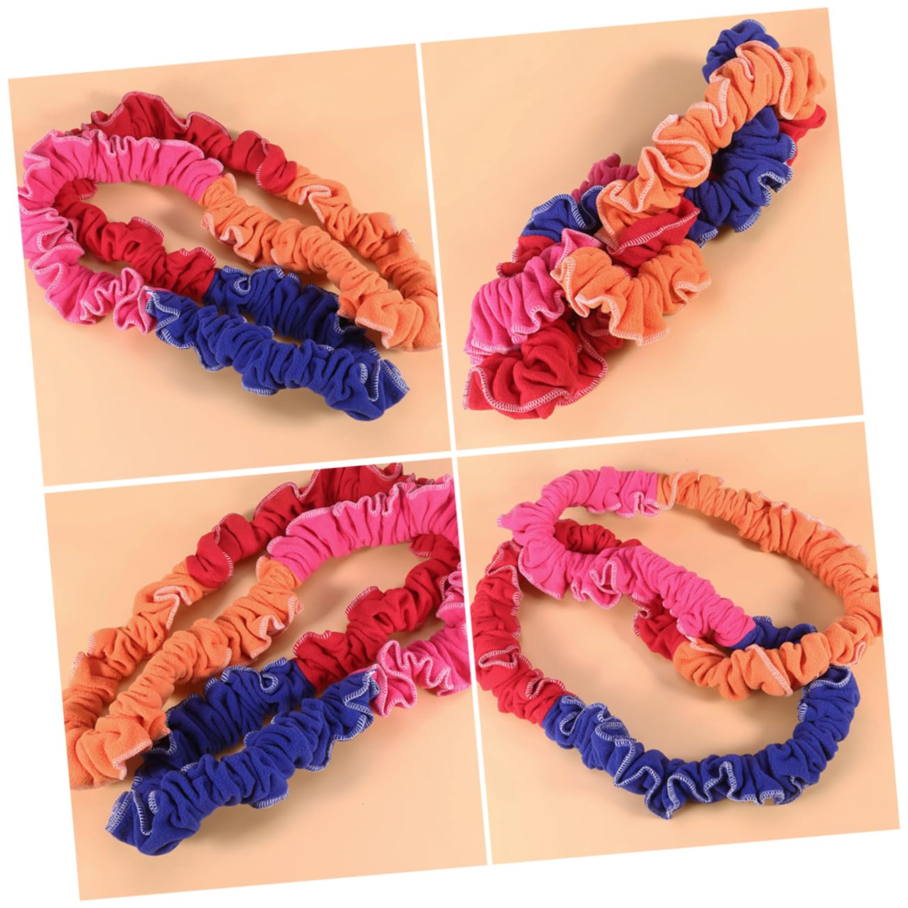 Kisangel 1Pc Elastic Stretch Rope for Four Direction Running Pull Ring Durable for Team Building Games School Training Tool Fun Random Color