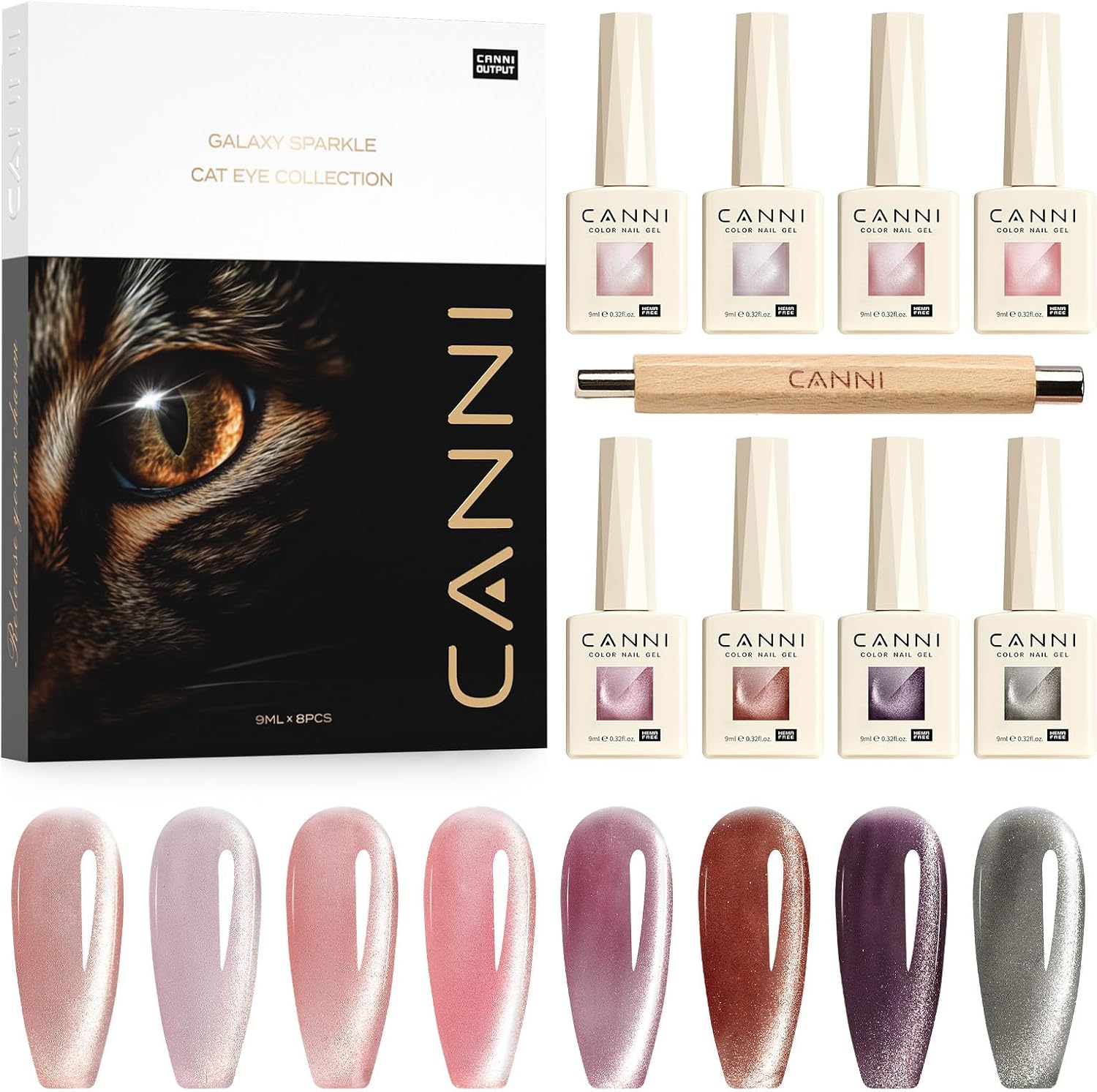 CANNI Lakier do paznokci UV Cat Eyes błyszczący lakier do paznokci
