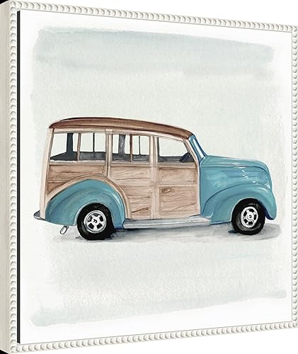 Miniatura 2 de Amanti Art Framed Canvas Wall Art 22x22 Classic Autos IV by Jennifer Paxton Parker, Framed Wall Art Canvas, Transportation Artwork, Traditional