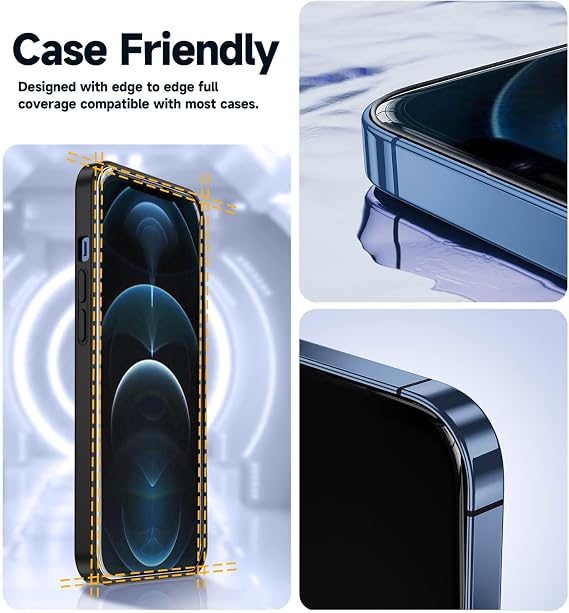 MAGIC JOHN 2 Pack for iPhone 12 Pro Max Screen Protector
