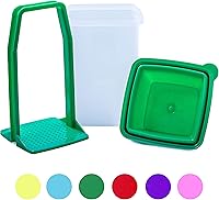 Vista 3 de 1 Gran Recipiente para Pepinillos con Colador, Contenedor para Aceitunas y Jalapeños, Almacenamiento de Alimentos