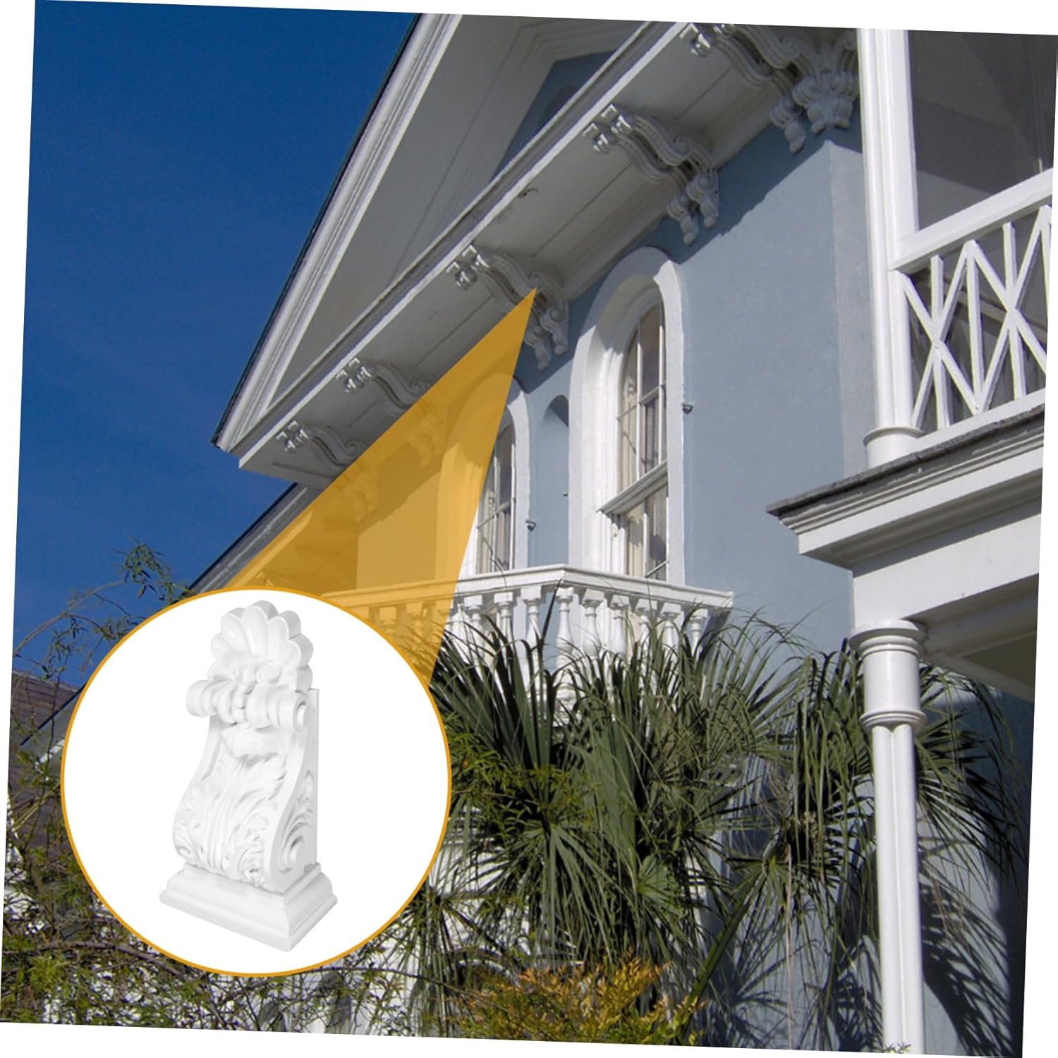 European Style Decorative Stigma Flower Home Decor Boho Wall Decor Carved Applique Corbel for