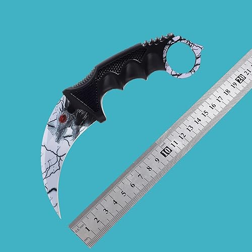 Miniatura 9 de 2 cuchillos de karambit de hoja fija táctica para campamento, cuchillo de caza al aire libre con funda y cordón, adecuado para senderismo, aventura,