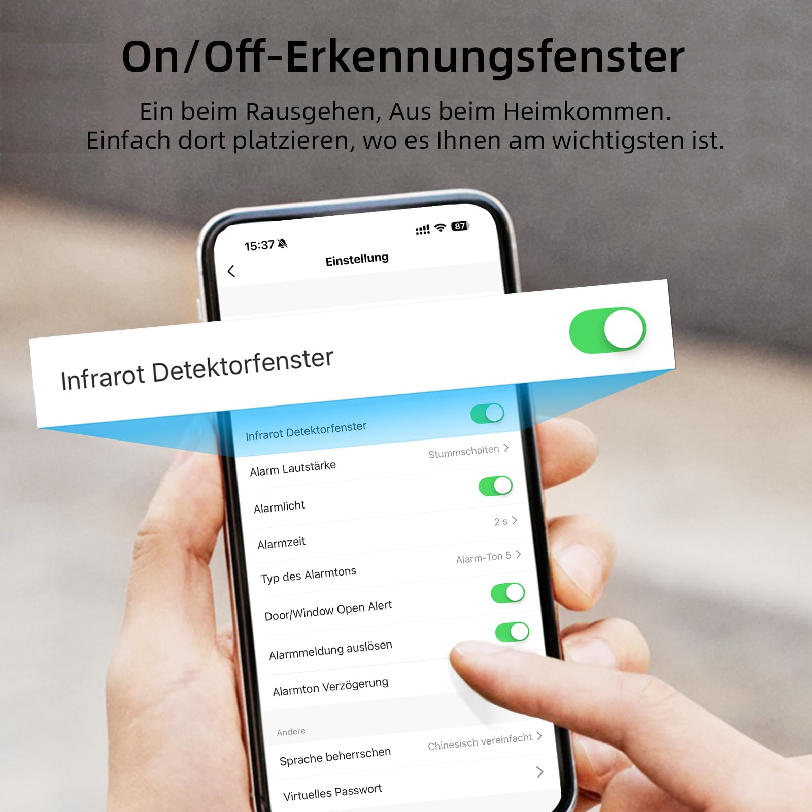 CPVAN Alarmanlage Haus, WiFi PIR Bewegungsmelder Alarm, DIY Einbruchschutz Fenster/Türsensor mit Fernbedienung & APP, Kein Vertrag & Gebühr,Weiß