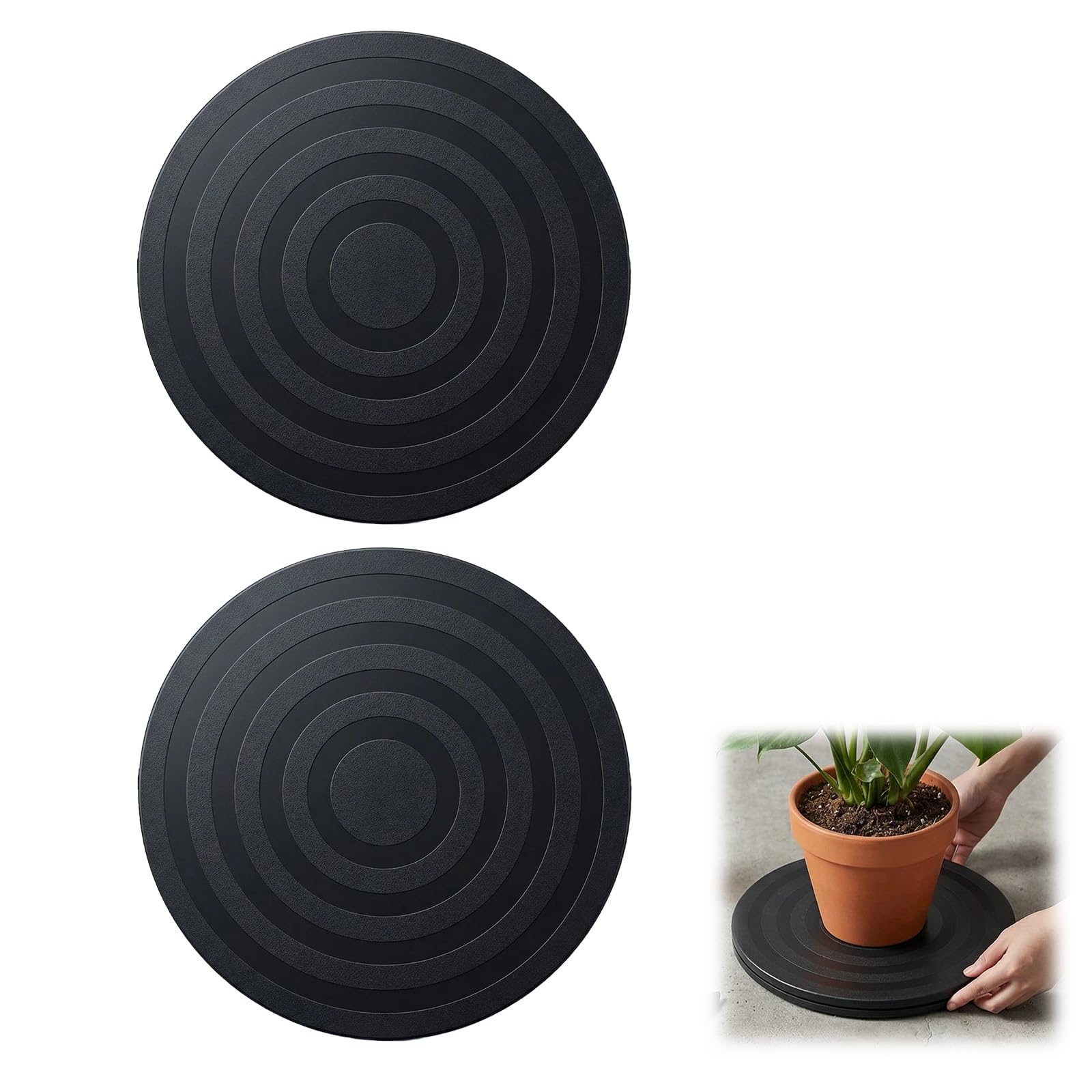Tourne-Disque Rotatif Rotatif à 360 Degré Plateau Pivotant TV Support Pivotant Plateau Universel Rond Plateau Tournant Manuel Billes en Acier, Support Pivotant pour TV, Ordinateur. (1)