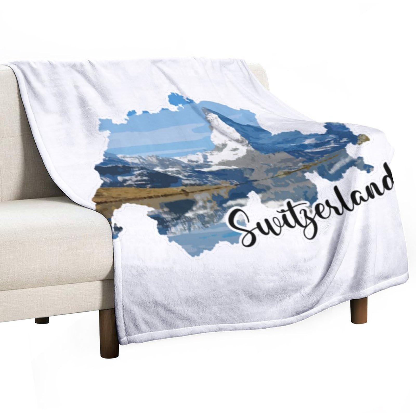 Couverture polaire suisse pour canapé et lit grand plaid voyage et pique-nique