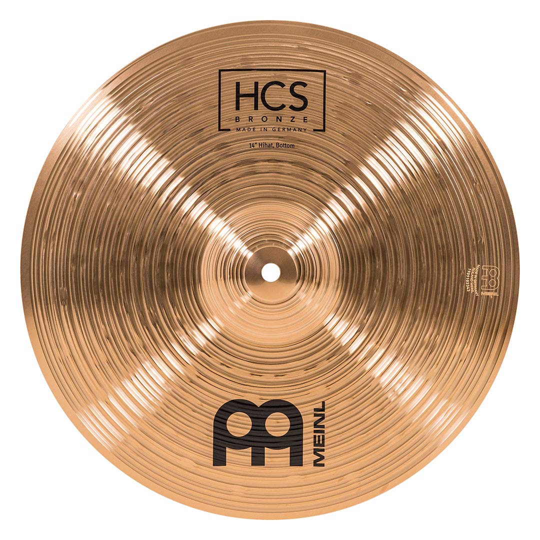 Meinl HCS Bronze - Set HiHat da 14", in lega di bronzo B8, finitura tradizionale, Made in Germany, con macchina Hi-Hat