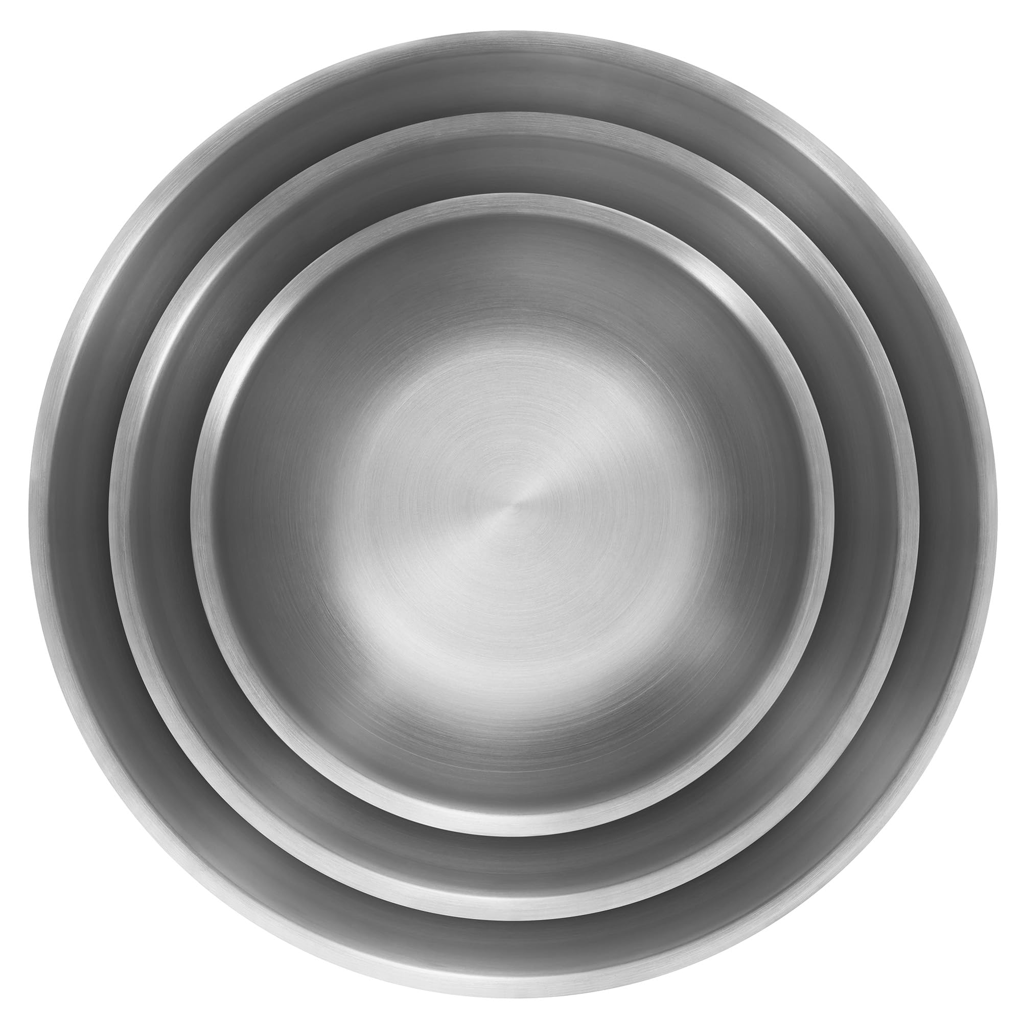 ZWILLING Prep - Juego de 3 cuencos de acero inoxidable cepillado