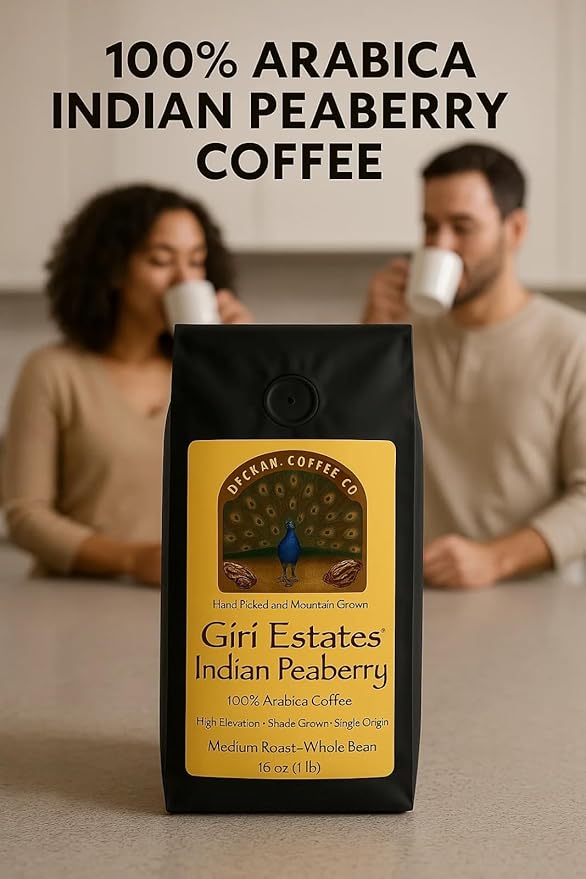 Café en Grano Indian Peaberry Premium Arábica 454 g miniatura 3