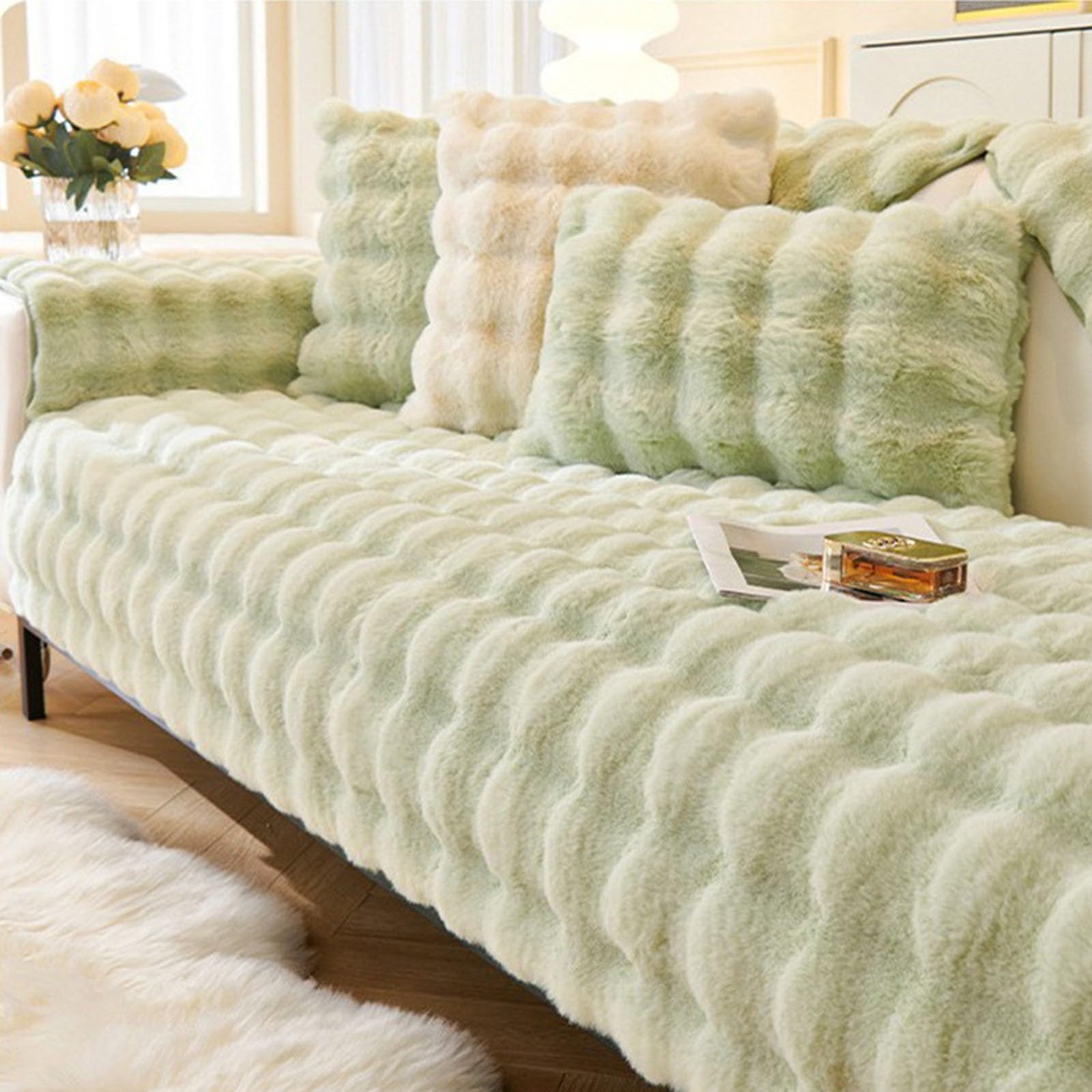 Housse de canapé lavable verte 80x120 cm épaisse pour animal