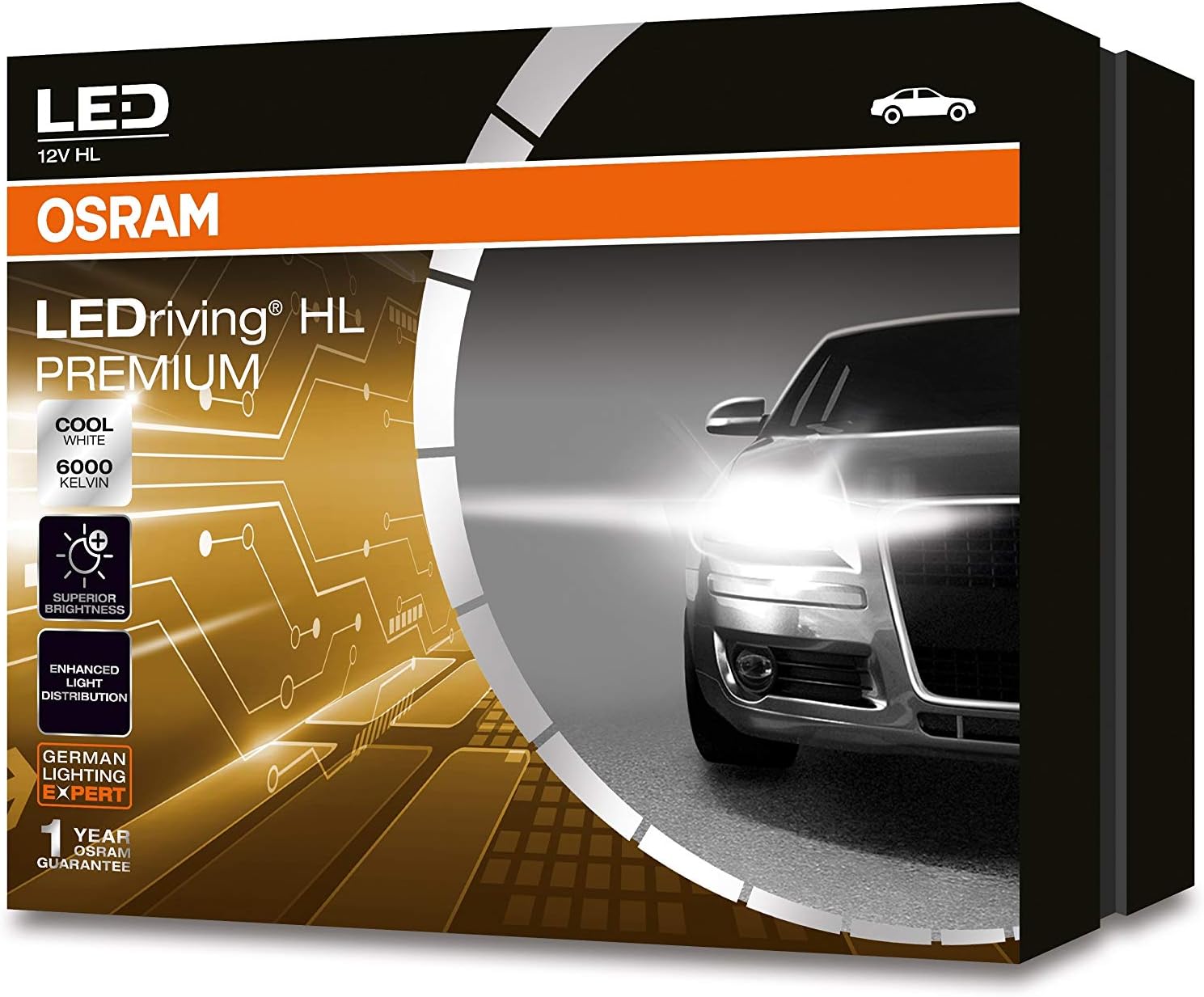 Osram H4 46204CW LED Retrofit 12V (Pack of 2)