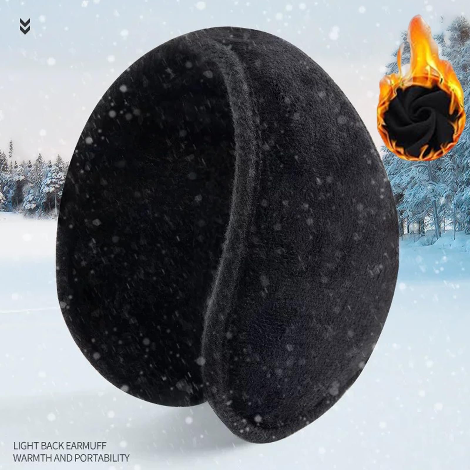MOAZIFI 2 Stück Winter Ohrenwärmer Herren, Ohrenwärmer Damen, Ohrenschützer Wind, Verstellbar Ohrwärmer, Für Herren Damen Stricken Ohrenschützer Ear Warmers Earmuffs Für Outdoor(Grau, Schwarz)