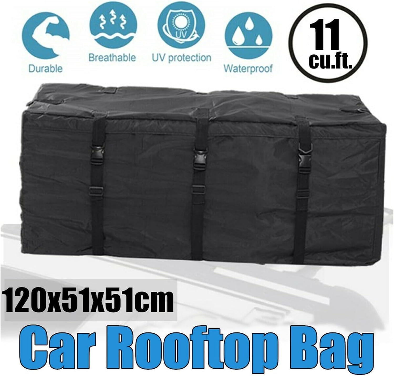 Cargo Bag Car Roof Cargo Carrier Universal Luggage Bag Storage Cube Bag For Travel Camping Luggage Storage Box(Without mat)