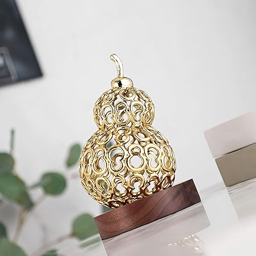 Miniatura 9 de SHUTING2020 Chino Feng Shui Escultura Chino Buena Suerte Calabaza para la Riqueza Figura Coleccionable Calabaza Decoración del Hogar, Aleación