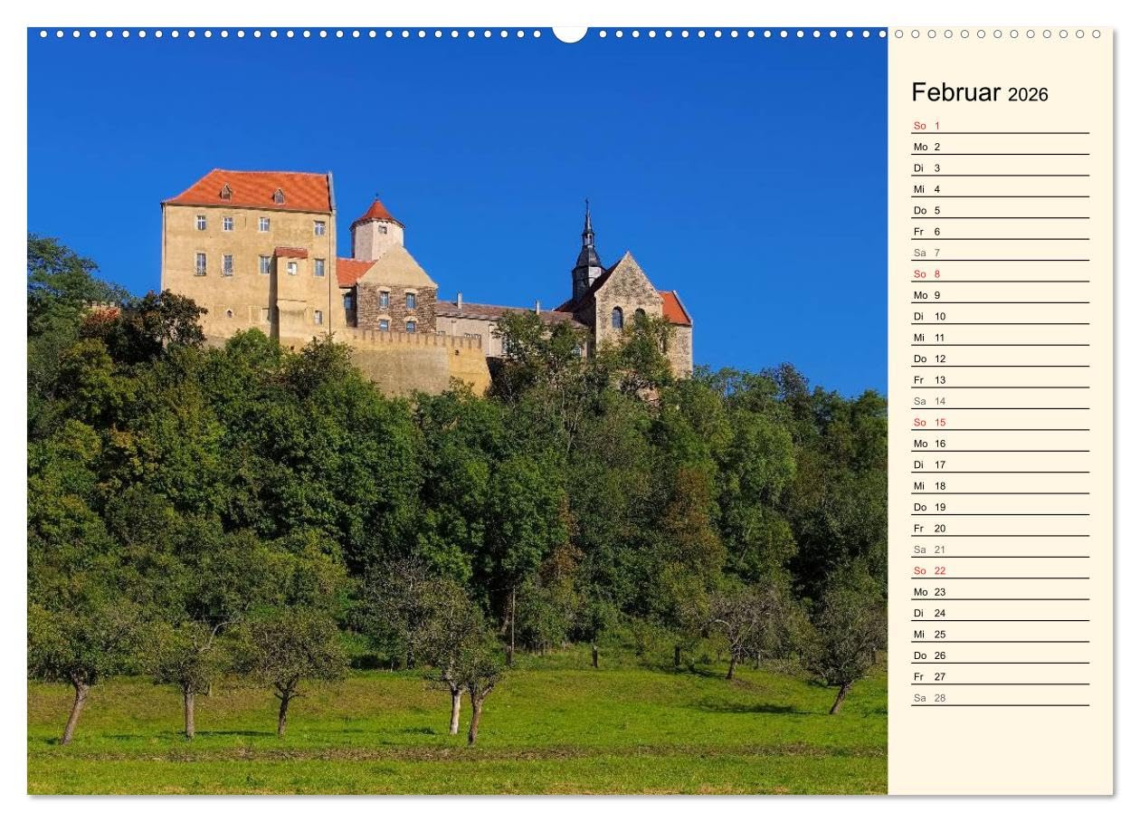 Saale-Unstrut - Region aus Wein und Stein (hochwertiger Premium Wandkalender 2026 DIN A2 quer), Kunstdruck in Hochglanz: Ein Bildkalender aus Deutschlands nördlichster Weinbauregion (CALVENDO Orte)