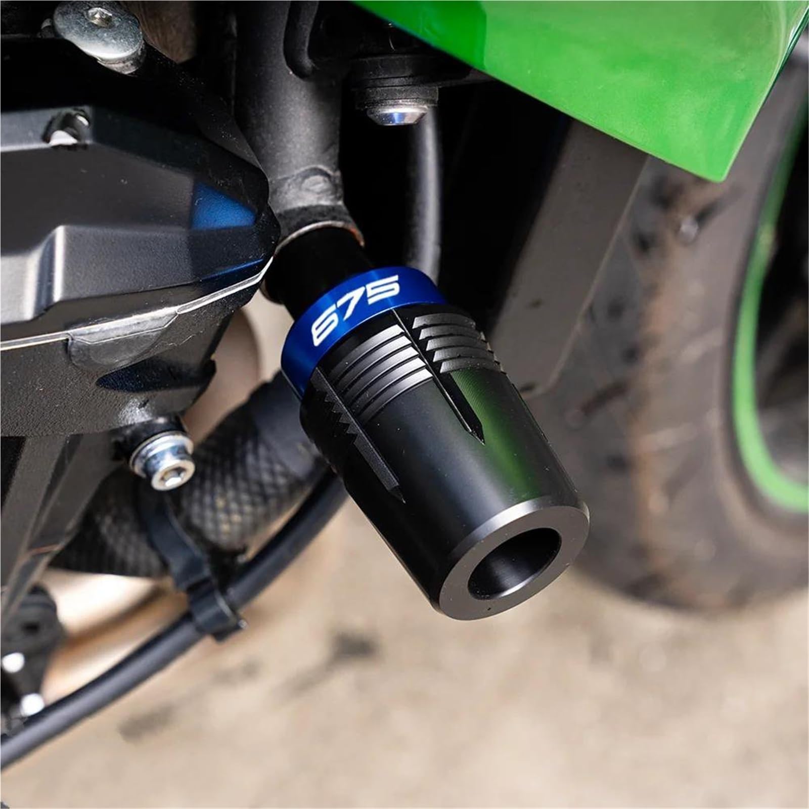 Sturzpad Schutz Motorrad Sturzschutz Für CFMOTO 675SR-R 675NK 675SS 675SR SR675 675 SS NK SR-R Motorrad Motor Absturzsicherung Rahmen Rad Sliders(Front Rear -Blue)