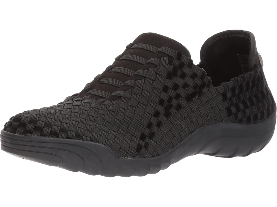 

bernie mev. Rigged Vivaldi (Black/Black Velvet) Women's Slip on Shoes