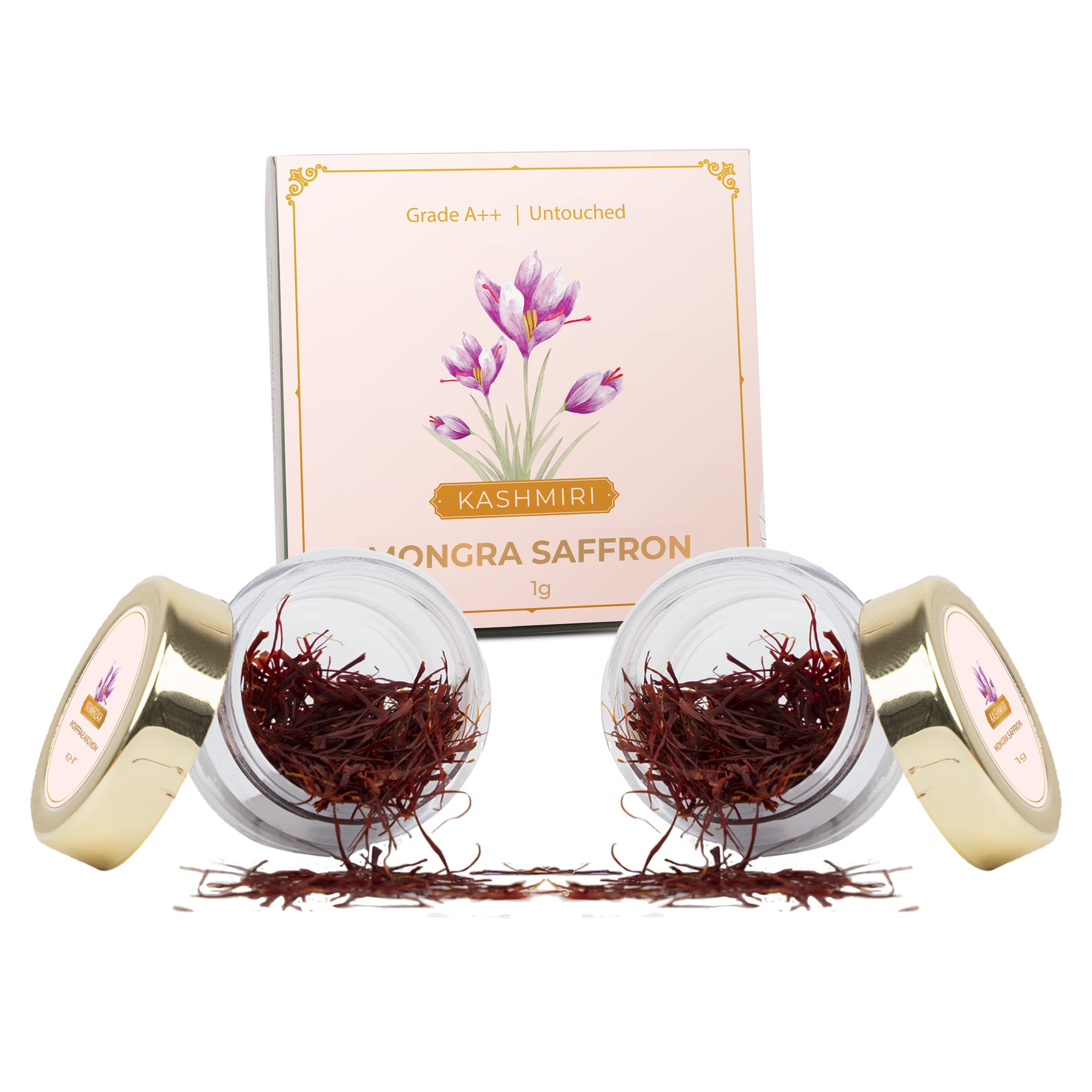 Anveshan Empowering farmers with technology Kashmiri Mongra Saffron/Kesar 2 g | Grade 1 Certified | 100% Natural, Original & Finest Kesar Threads