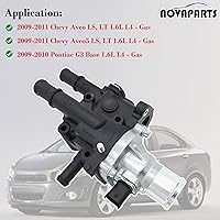 Vista 2 de 25189437 Conjunto de carcasa de termostato refrigerante de motor para salida de agua para 2009 2010 2011 Chevy Chevrolet Aveo, 2009 10 11 Aveo5
