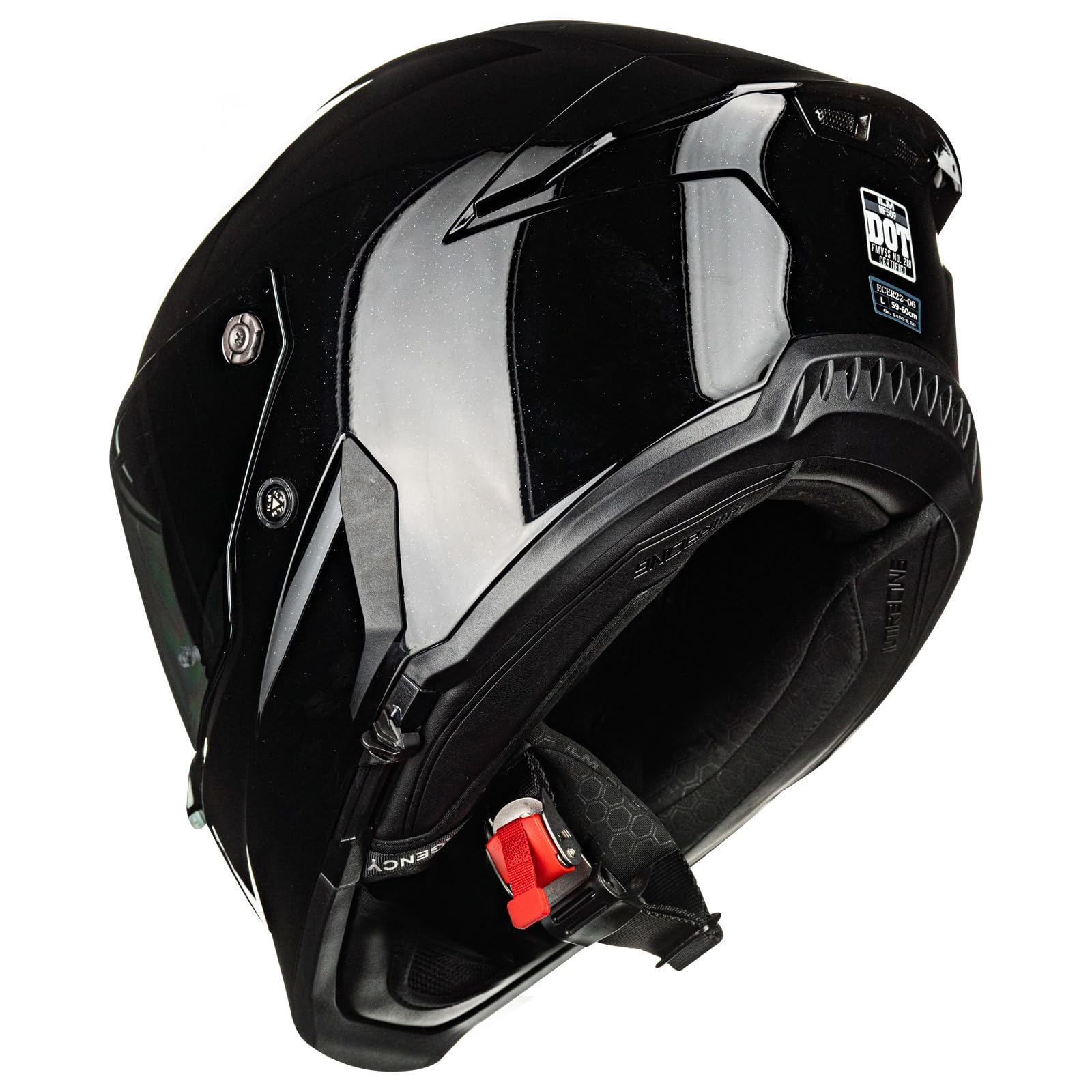 ILM Motorradhelm Integralhelm Herren Damen für Erwachsene Full Face DOT ECE Dual Visor Street Racing Helm mit Pinlock Modell MF509