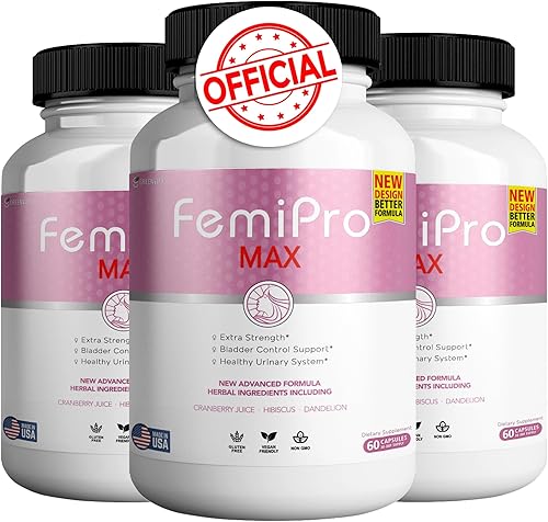 Vista 8 de MAX Suplemento de apoyo urinario para mujer, 60 cápsulas, control de vejiga extra fuerte con arándano, hibisco, diente de león, vegano, sin gluten