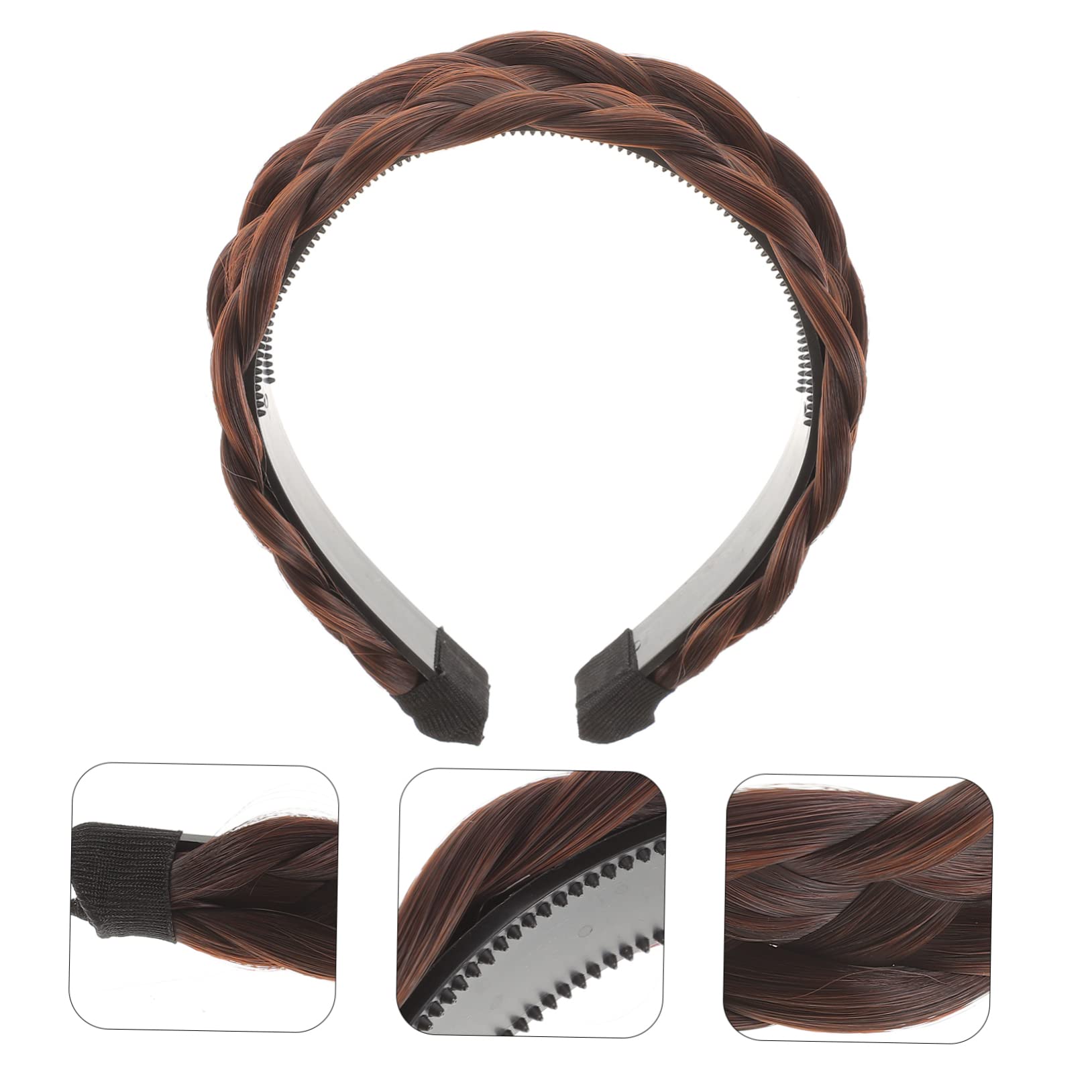 FRCOLOR 5pezzi Cerchietto Per Fascia Intrecciata Sintetico Per Ragazze Accessorio Versatile Per