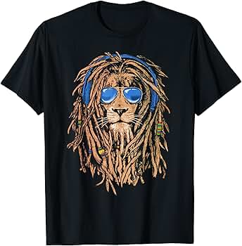 Amazon.com: Lion with Headphones and Dreads - Awesome