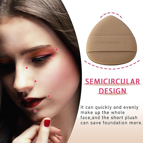 Miniatura 4 de Lilystar 2 esponjas de maquillaje para corrector de base y polvo, esponja suave para base cosmética, licuadora, ajuste corporal, polvo suelto,