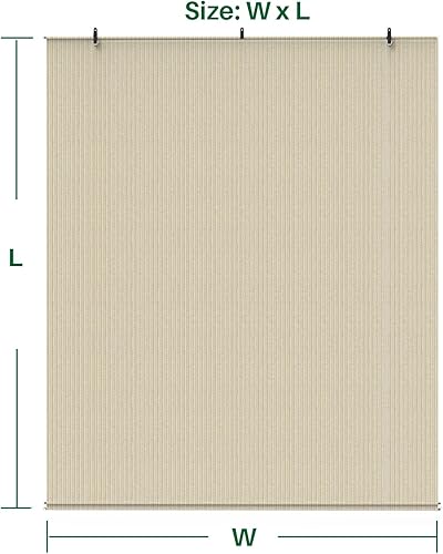Miniatura 6 de Persianas enrollables para exteriores, 7 pies de ancho x 6 pies de alto, persianas opacas para exteriores, pantalla de privacidad para porche,