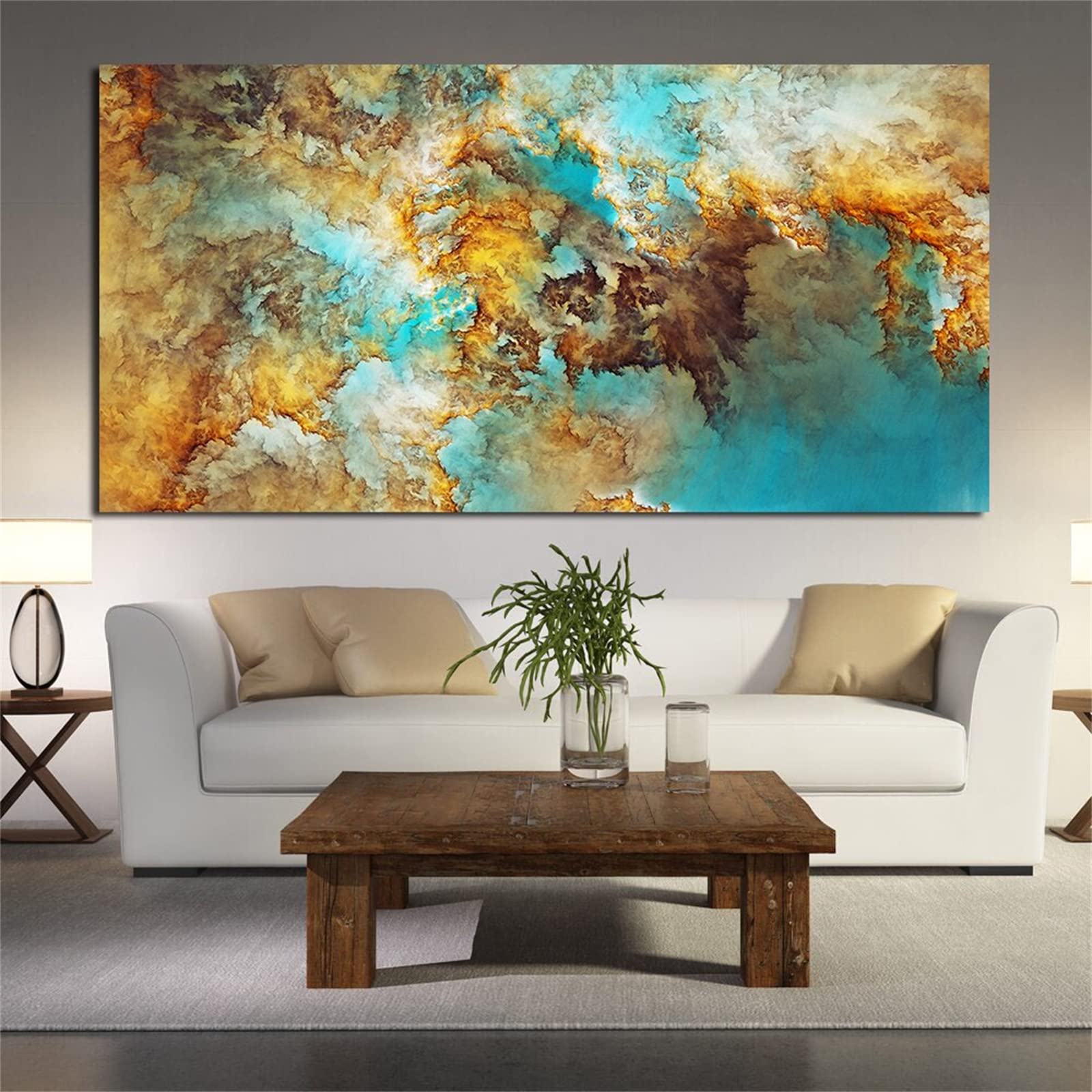 DIY zestawy do malowania diamentami 5D, pełne wiertło diamentowy obraz dla dorosłych i dzieci, kryształ górski haftowanie obrazy do dekoracji ścian domu - 80 x 160 cm (31 x 63 cali (abstrakcyjna chmura)
