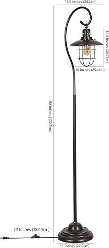 Miniatura 5 de Safavieh Lighting Collection Archie FLL4090A - Lámpara de pie (68 pulgadas, bombilla LED incluida), color negro