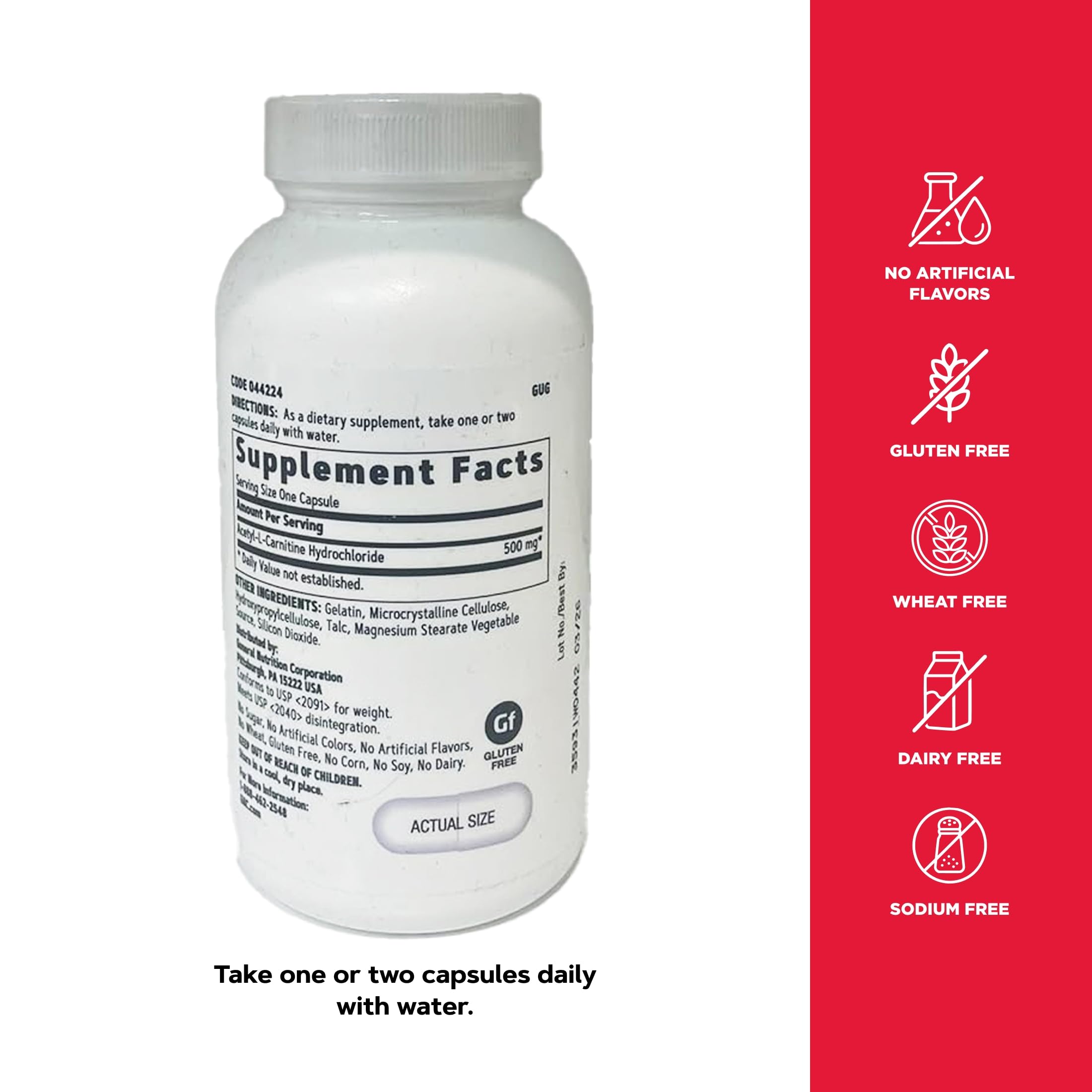 GNC Acetyl-L-Carnitine 500mg, Supports Positive Mood Balance, 60 Count — Amazon image 5