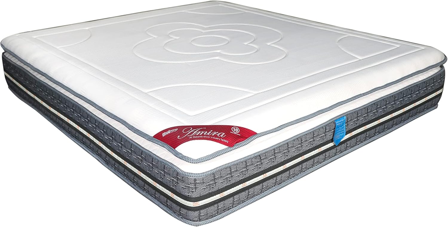 Super Sleep Amira pocket Spring Mattress with HD Foam, 200 cm x 200 cm