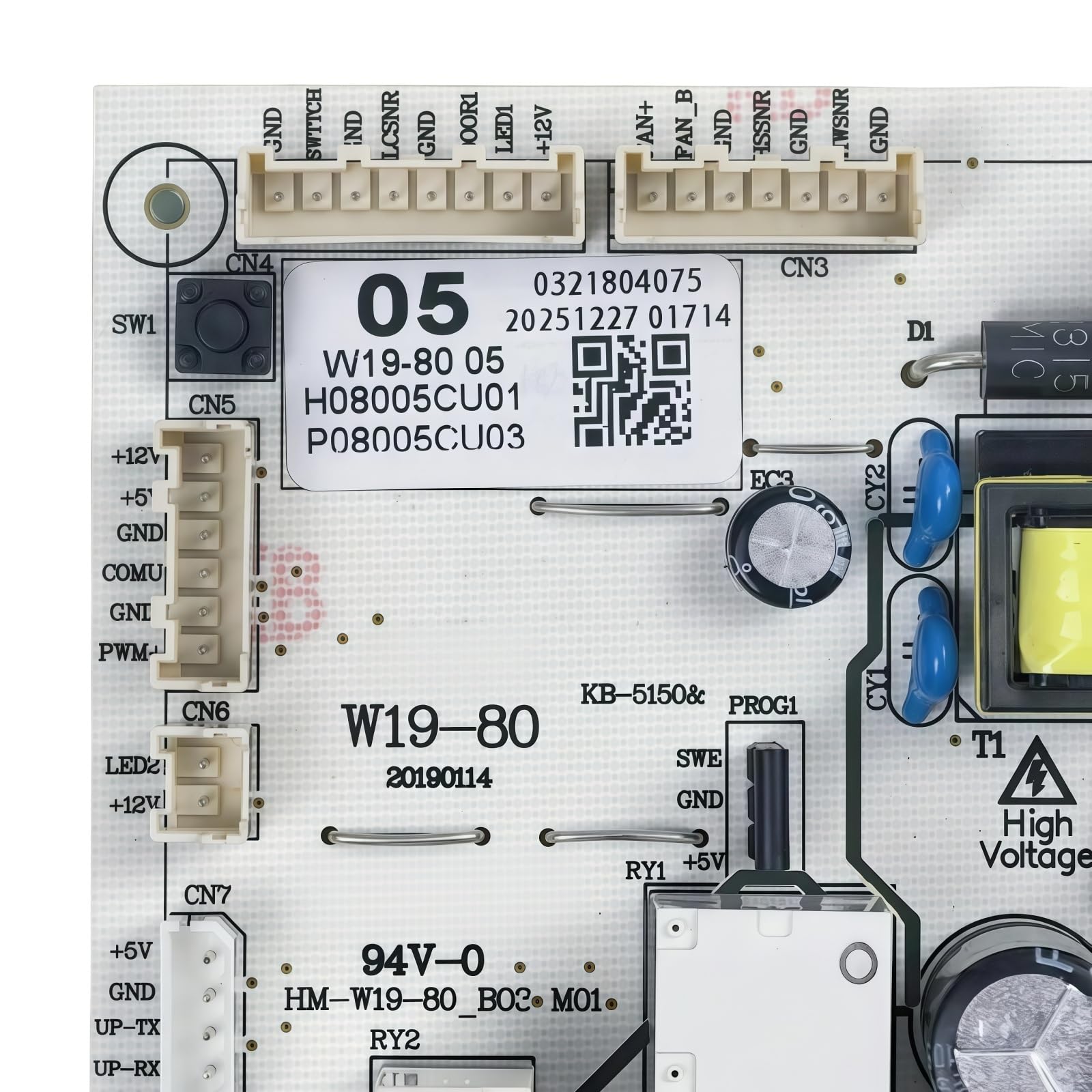 Placa Base de Frigorífico, Compatible con Homa W19-80 05,