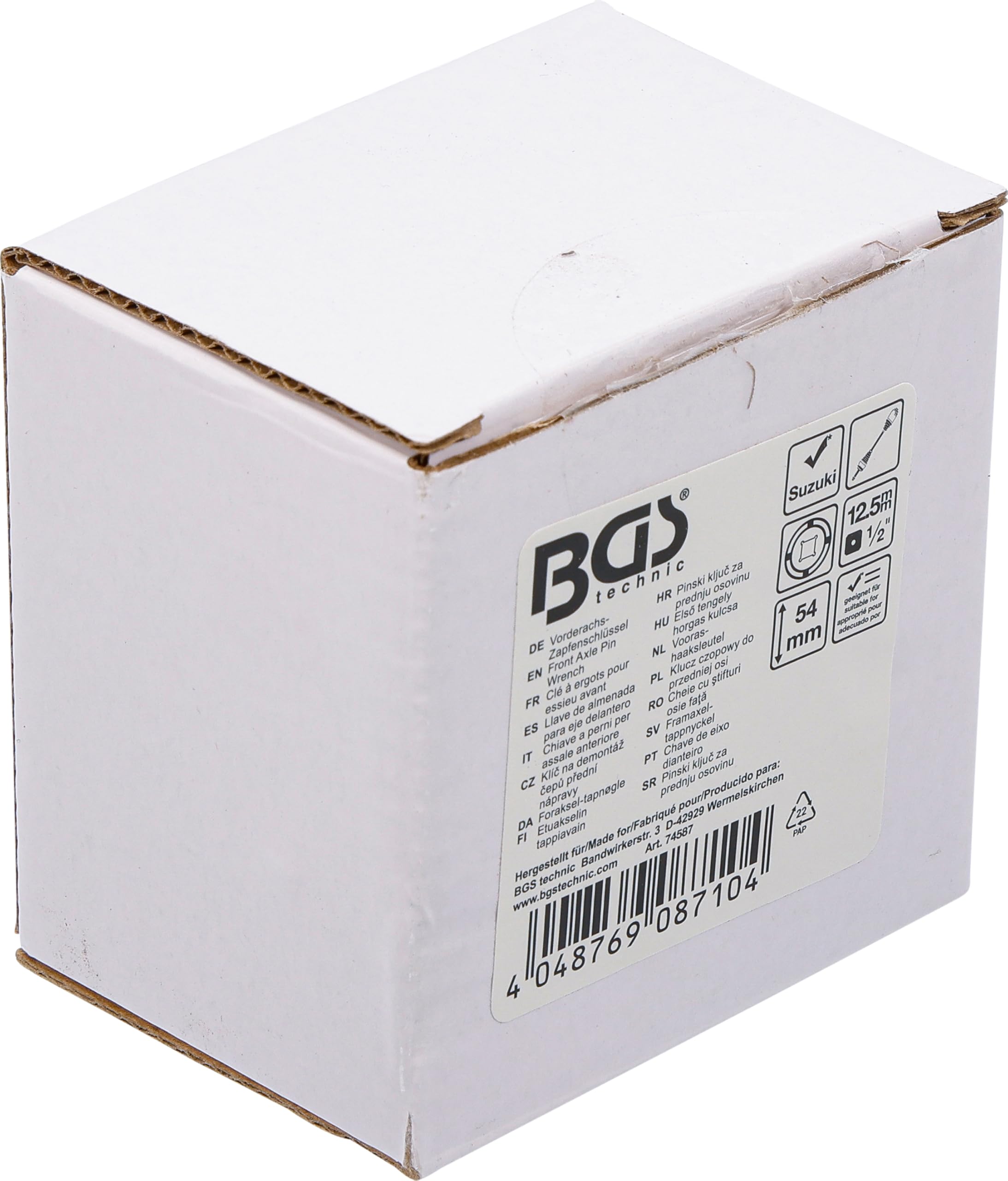 BGS 74587 | Llave de almenada para eje delantero | pines en el exterior | para Suzuki