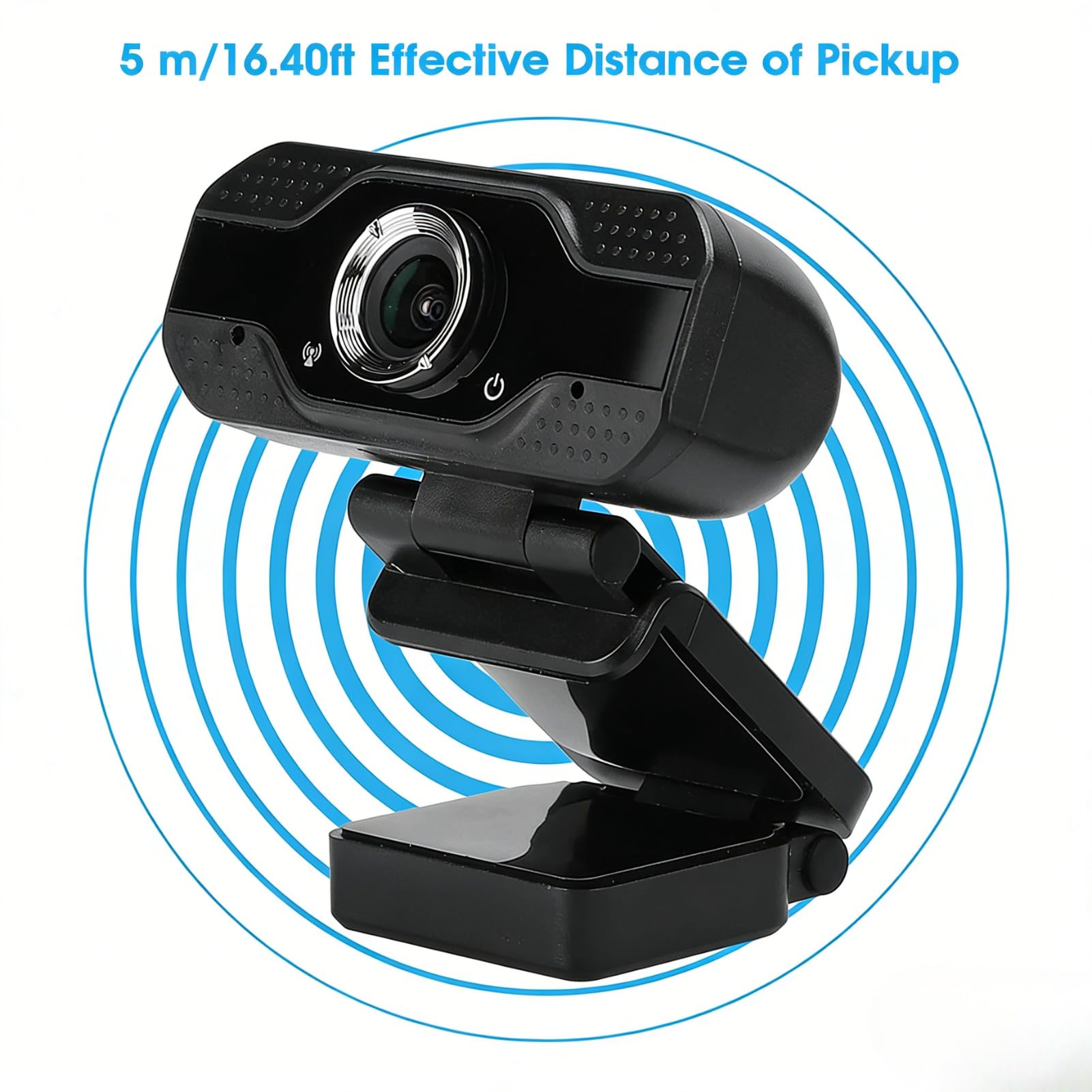 Kamera internetowa USB 1080P z mikrofonem Full HD 1080P 30FPS Plug and Play kamera internetowa do zajęć online, wideokonferencji, czarne tworzywo ABS