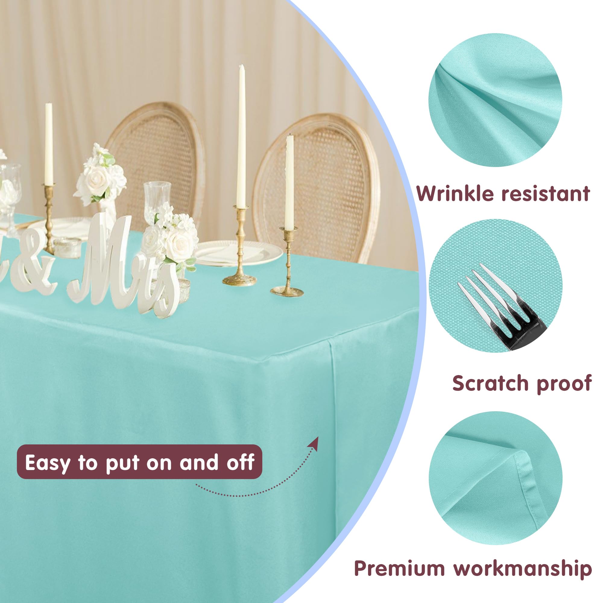 Lot De 2 Nappes Rondes Noires Ajustées De 31.5 Pouces Pour Table De Cocktail, Housse De Table De