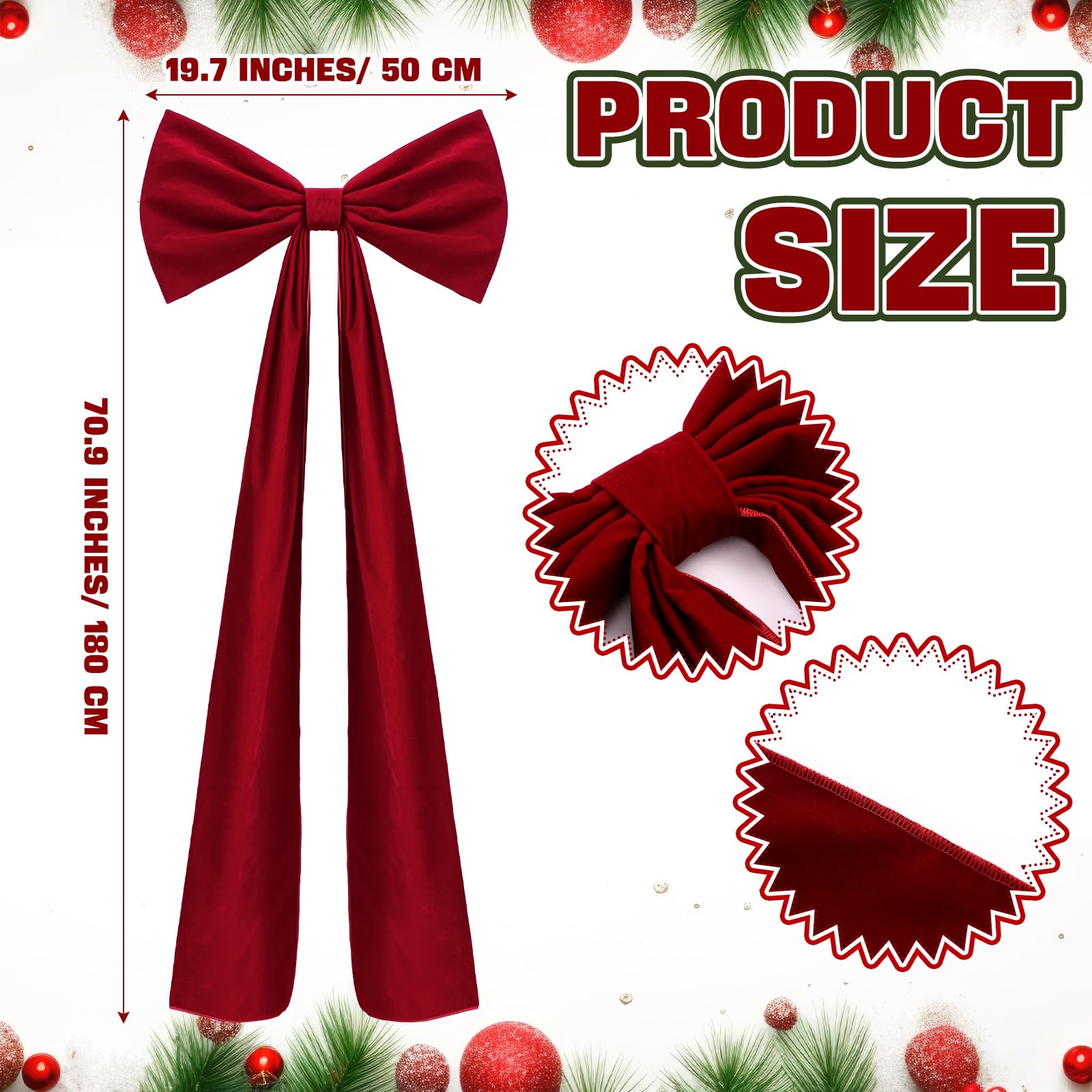 Amazon.co.jp: Knitgrip 20 x 71インチ クリスマス 特大 ベルベット