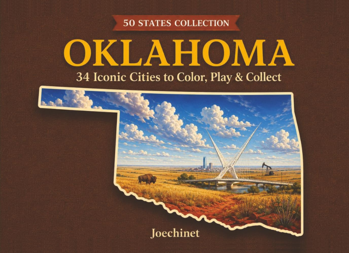 Oklahoma: 34 Cities to Color (50 States Collection)