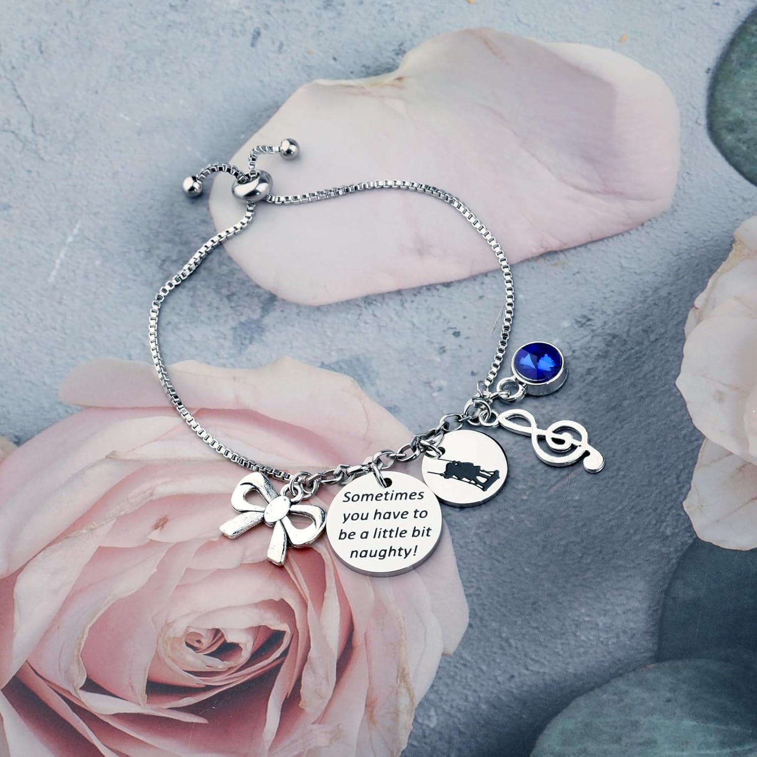 BLEOUK Matiildda Charm Bracelet The Musical Jewelry Musical Fans Gift Sometimes You Have To Be A little Bit Naughty - Image 4