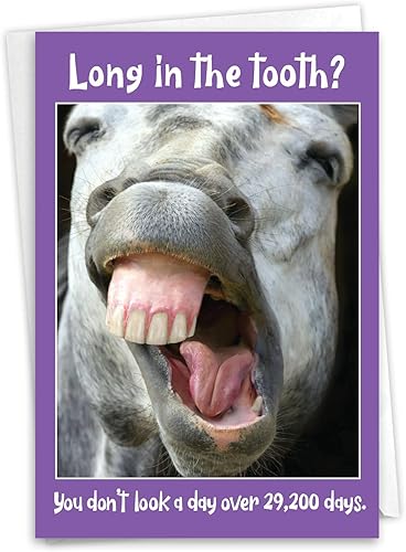 Vista 11 de NobleWorks Tarjeta de felicitación de cumpleaños 80 con sobre de 5 x 7 pulgadas (1 tarjeta) número pastel 80 C10116MBG