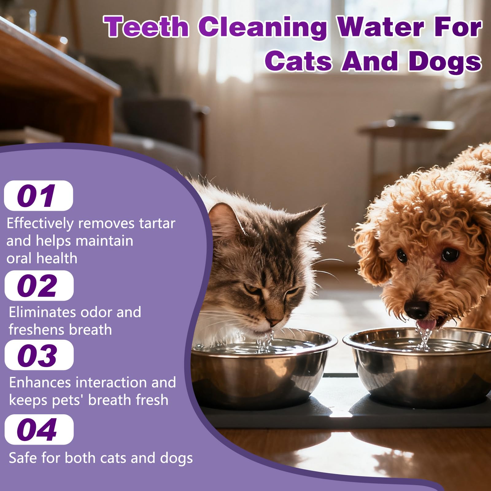 PawBright Dental Plus,Natural Odorless,Flavorless Formula to Fight Tartar,for Dental Water Additive,Promote Healthy Gums & Freshen Breath Easy Daily Use for All Pet - image 7