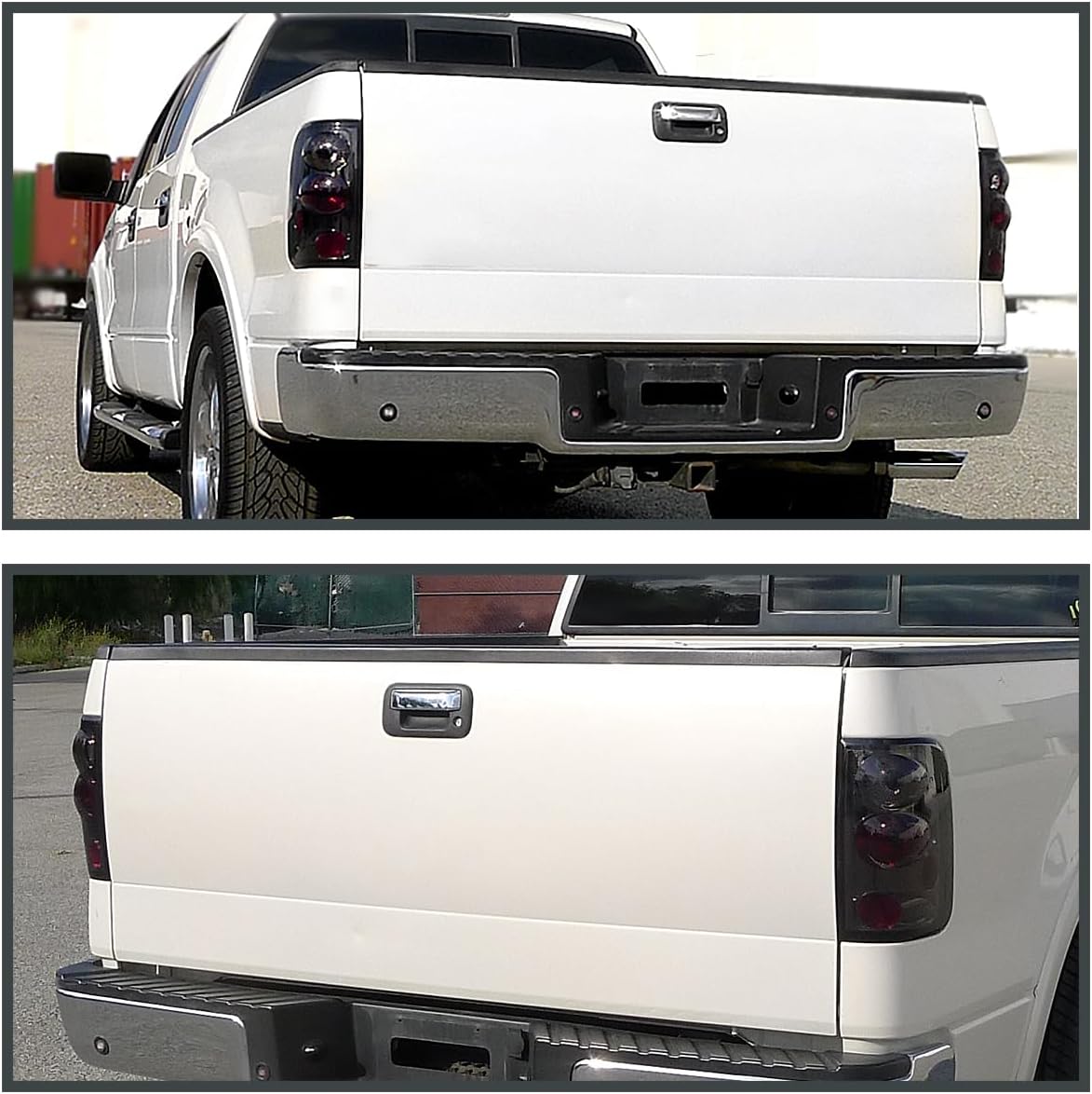 SPEC-D TUNING Smoke Lens Tail Lights Compatible with 2004-2008 Ford F-150 Styleside, Left + Right Pair Assembly