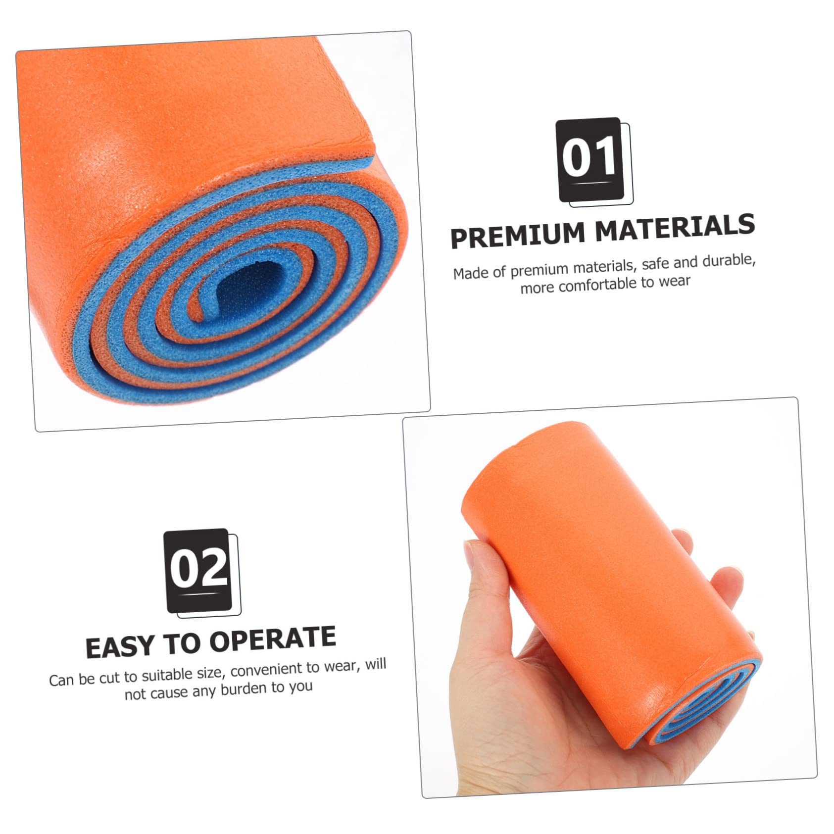 NOLITOY Emergency 2pcs Moldable Roll Fracture Fixed Support Braces 11x46cm Blue Waterproof Cuttable for Custom Fit