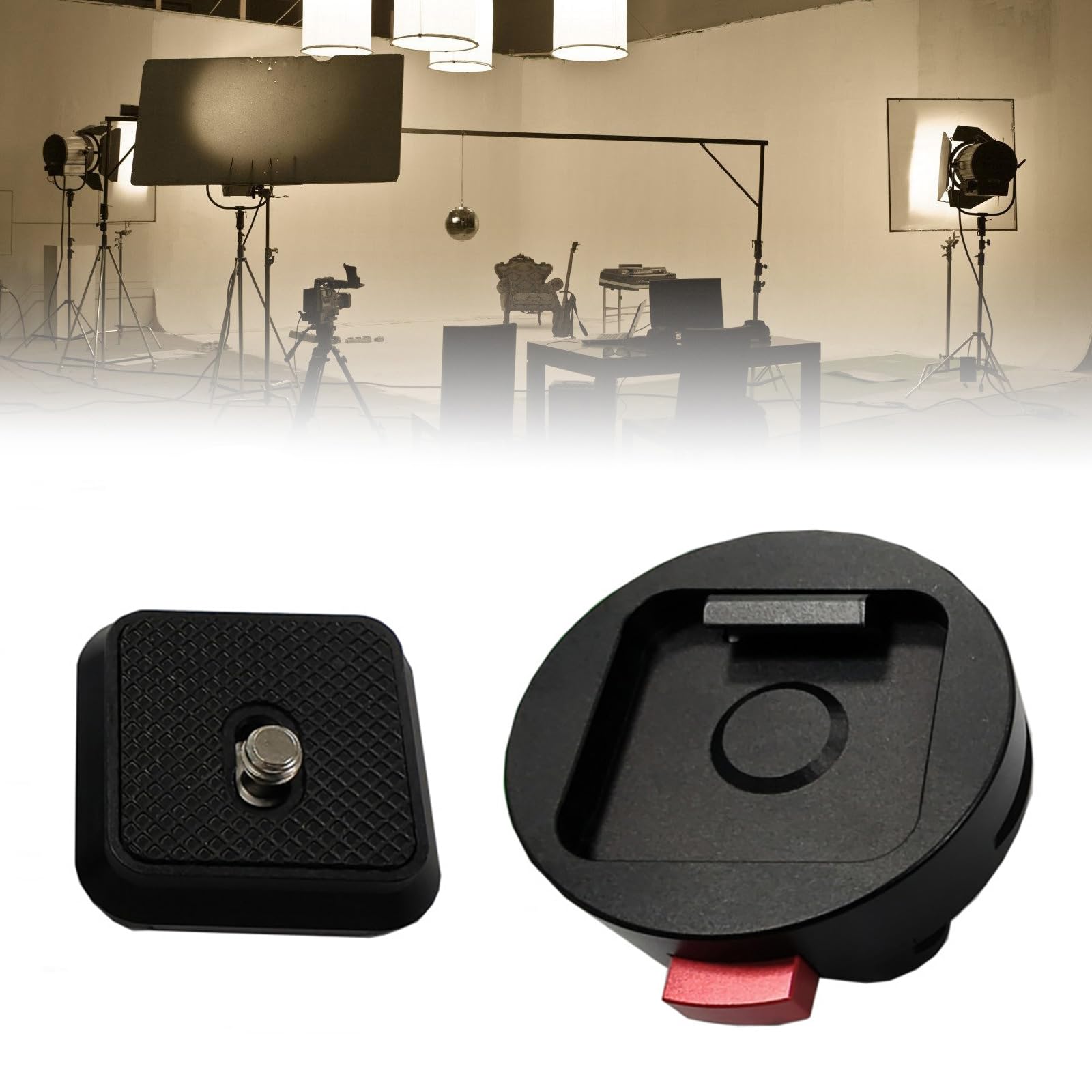 Tipo Rapido Staccare Camera Mount Treppiede Adattatore Base Compatibile Più Dispositivi per Videografia Staffa Fotocamera Metallo