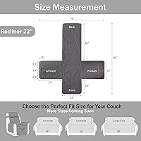 Vista 6 de Fundas acolchadas para silla reclinable, fundas reclinables repelentes al agua, funda reclinable Lazy Boy de ajuste cómodo, funda reclinable apta