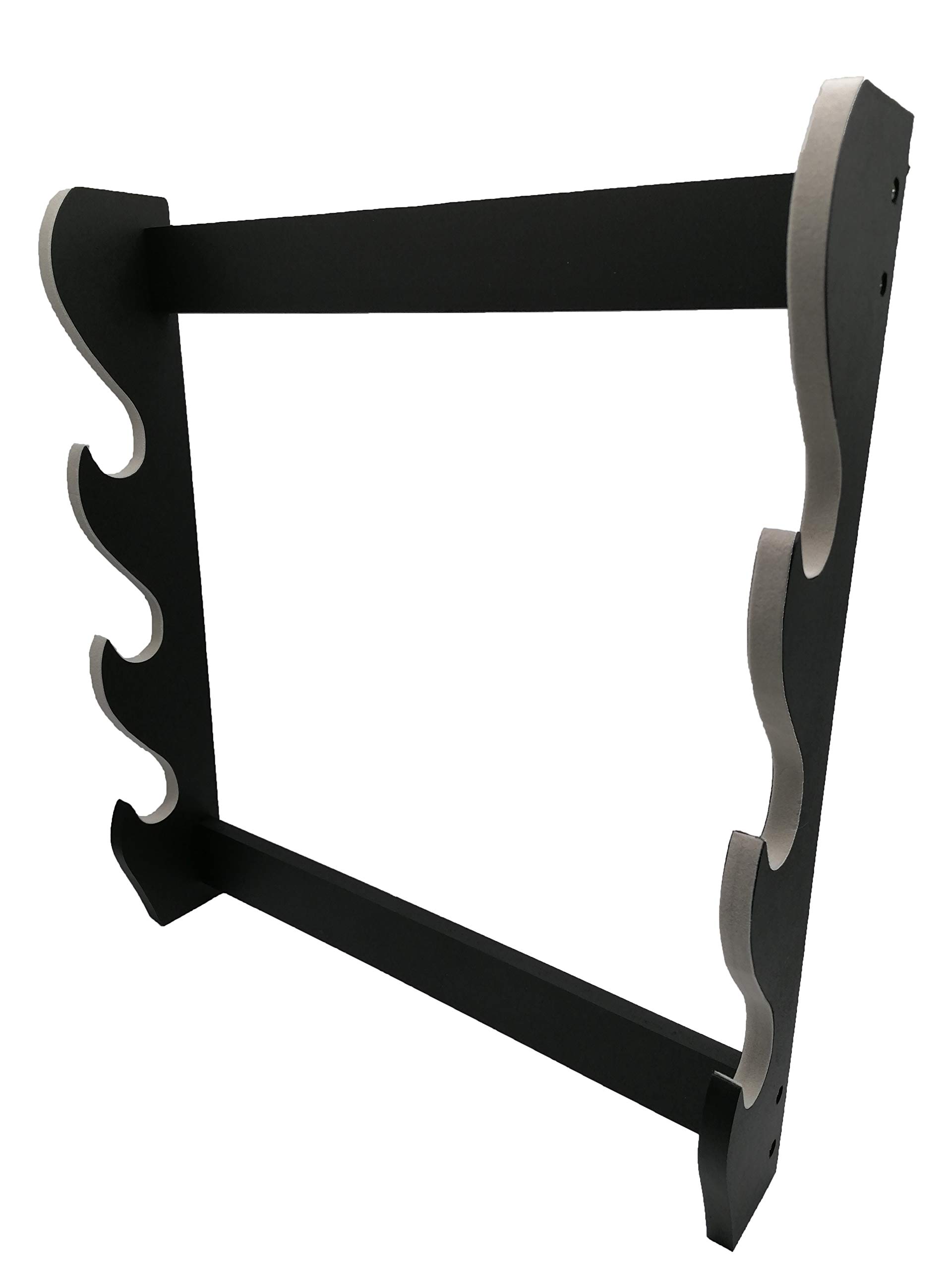 Supporto Da Parete Per Katana In Legno - 3 Posti Con Velluto Verde, Ideale Per Collezioni Samurai - Foto 3